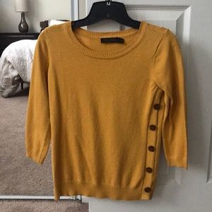 The Limited mustard yellow sweater with buttons